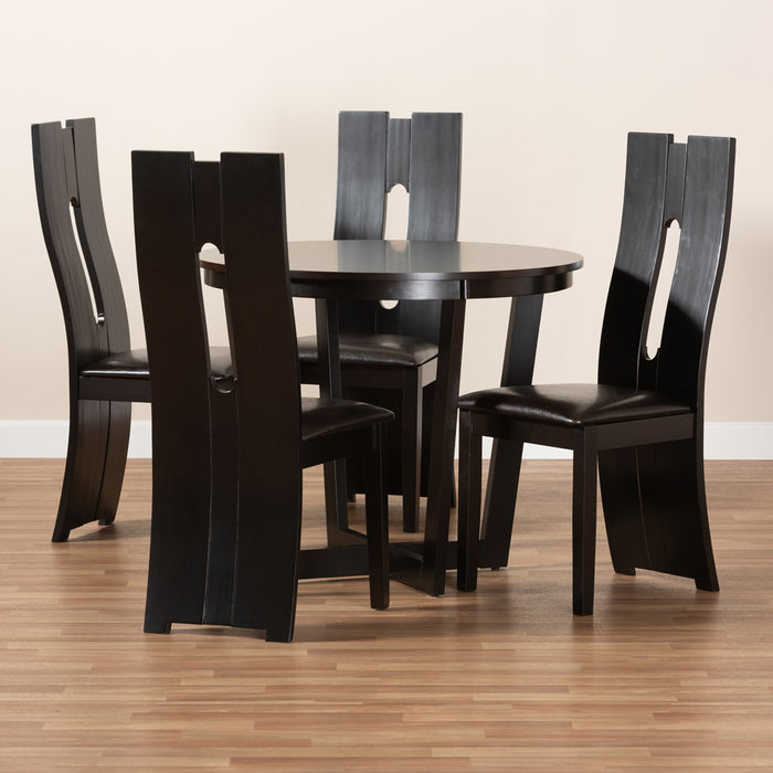 Sorley Modern Leather (5-Piece) Dining Set