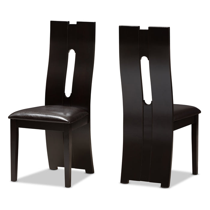 Alani Contemporary Leather (5-Piece) Dining Set