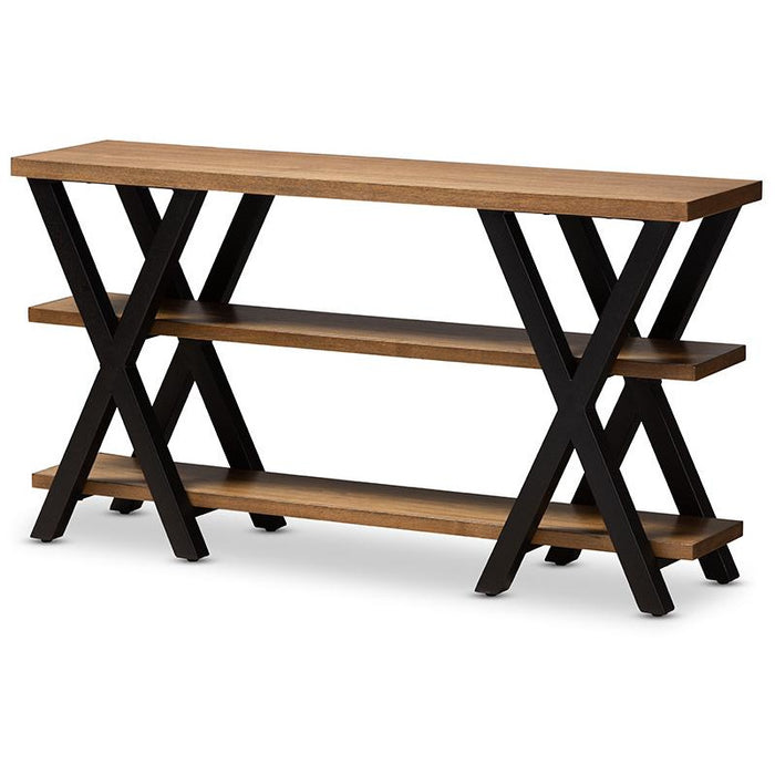 Duchaine Industrial Wood Console Table
