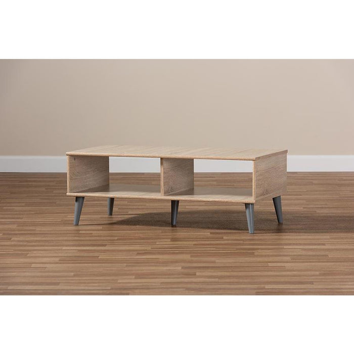 Pierre Mid-century Wood Coffee Table
