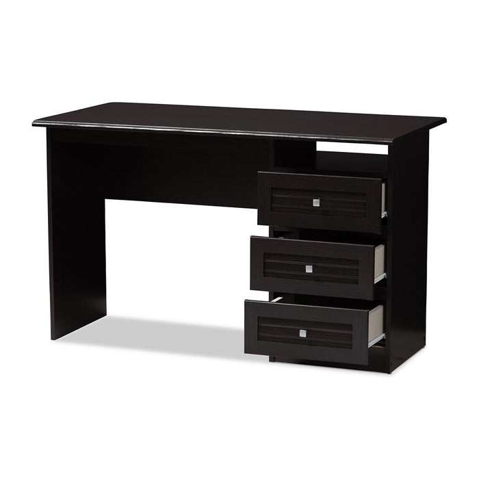 Carine Contemporary (3-Drawer) Wood Desk
