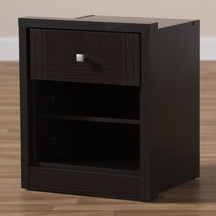 Danette Contemporary (1-Drawer) Wood Nightstand