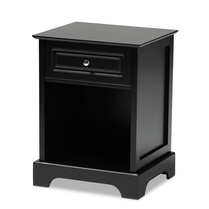 Chase Modern (1-Drawer 1-Shelf) Wood Nightstand