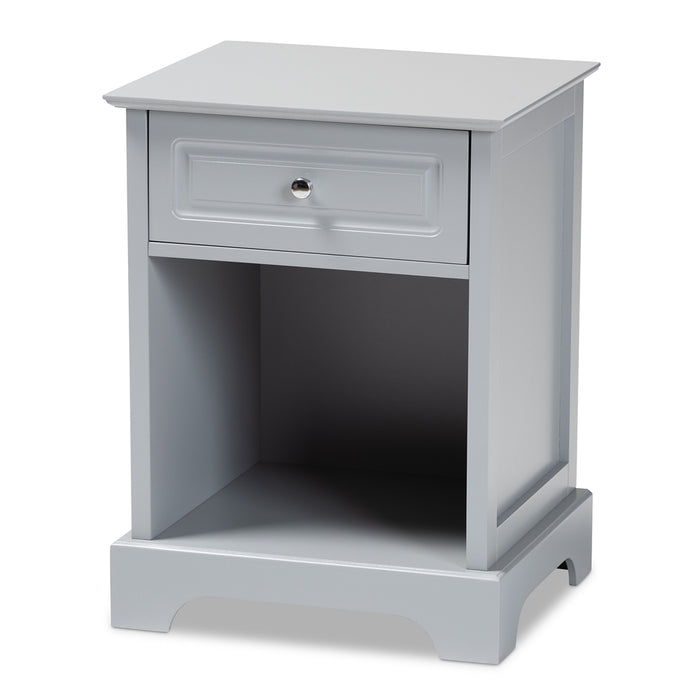 Chase Modern (1-Drawer 1-Shelf) Wood Nightstand