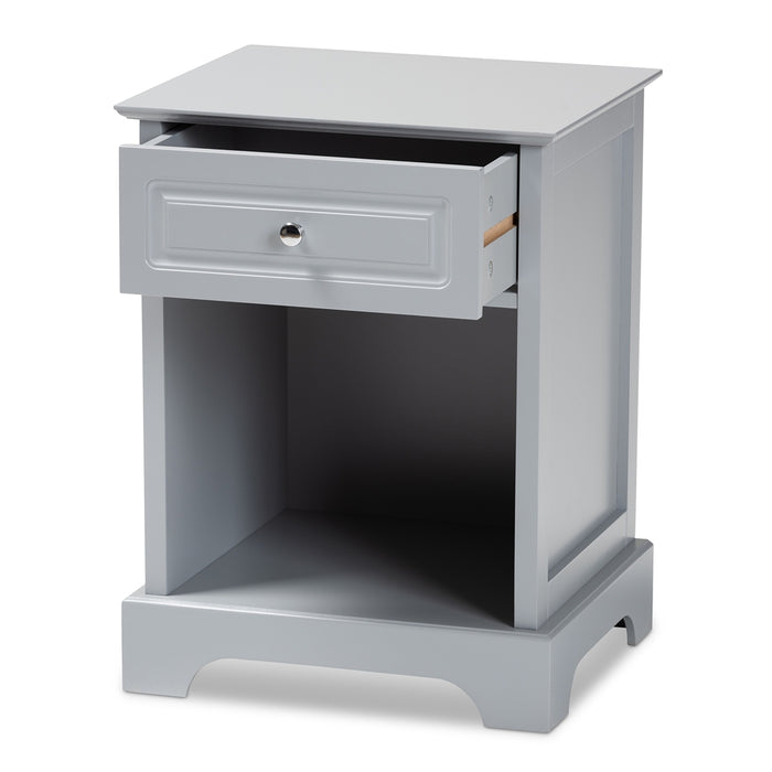 Chase Modern (1-Drawer 1-Shelf) Wood Nightstand