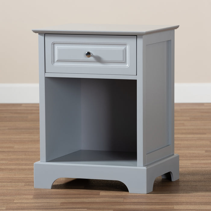 Chase Modern (1-Drawer 1-Shelf) Wood Nightstand