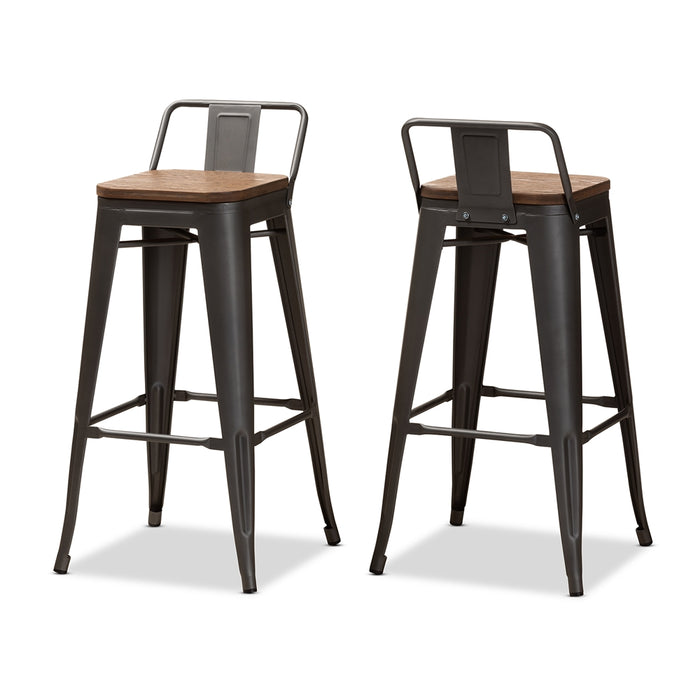 Henri Industrial Metal Bar Stools