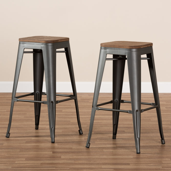Henri Industrial Metal Bar Stools