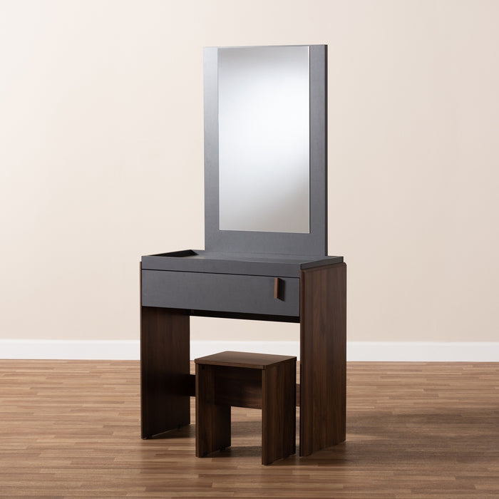 Rikke Contemporary (2-Tone) Wood Bedroom Vanity