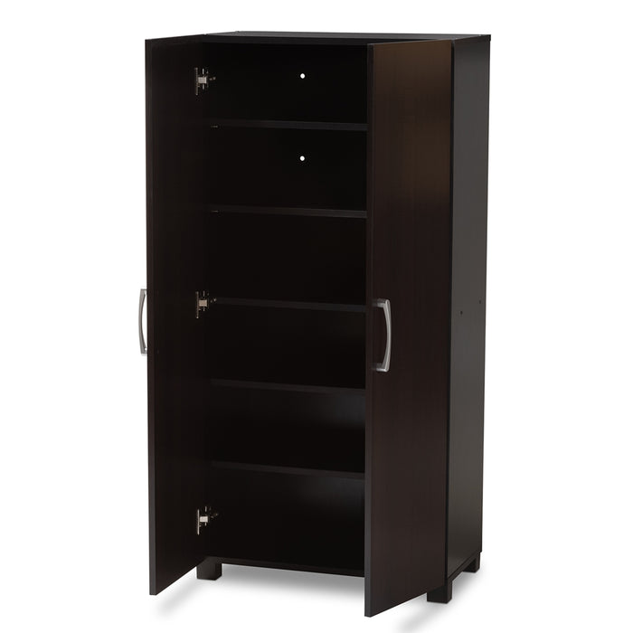 Marine Contemporary (2-Door) Wood Shoe Cabinet