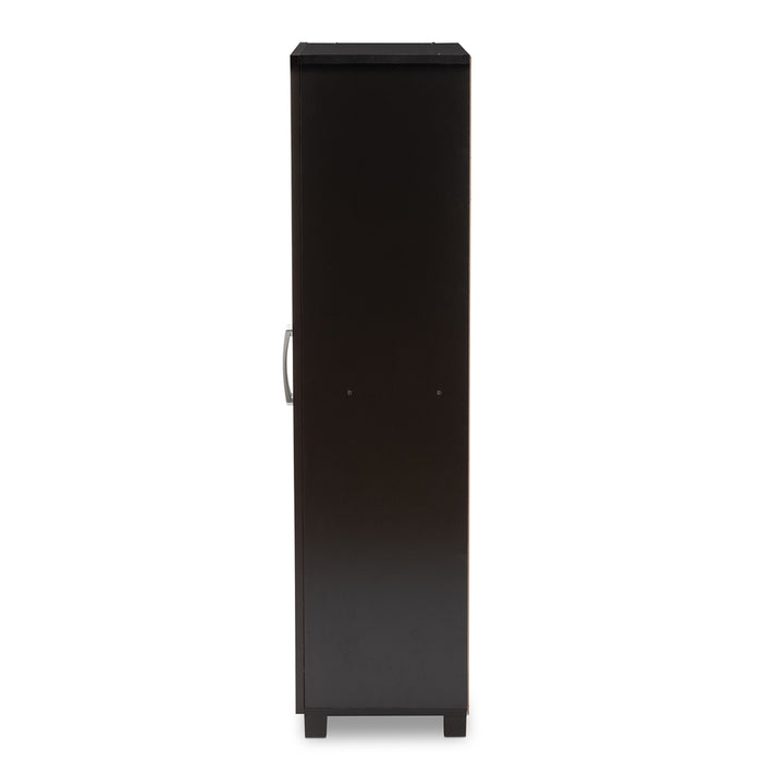 Marine Contemporary (2-Door) Wood Shoe Cabinet