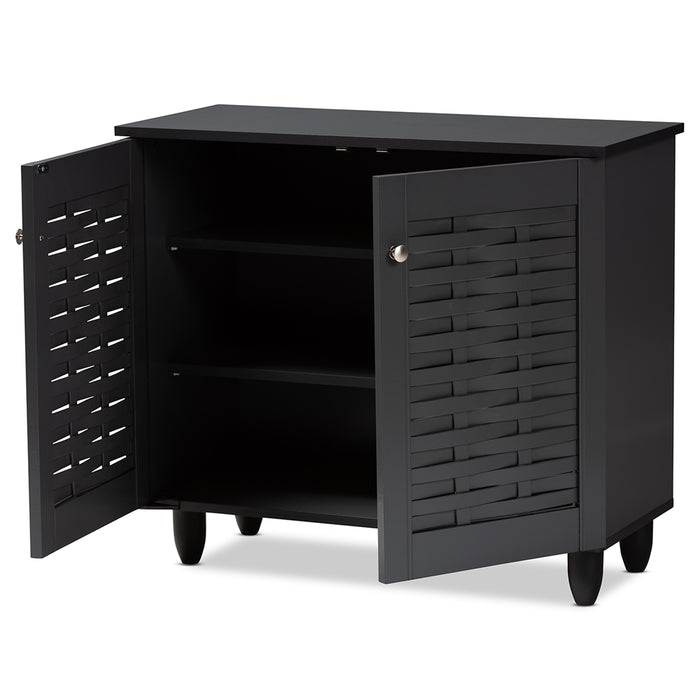 Winda Contemporary (2-Door) Wood Shoe Cabinet