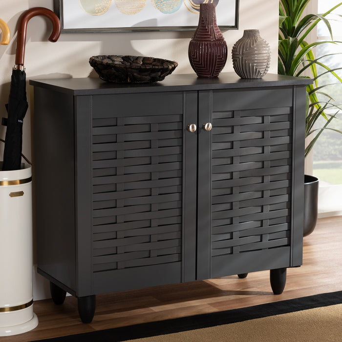 Winda Contemporary (2-Door) Wood Shoe Cabinet
