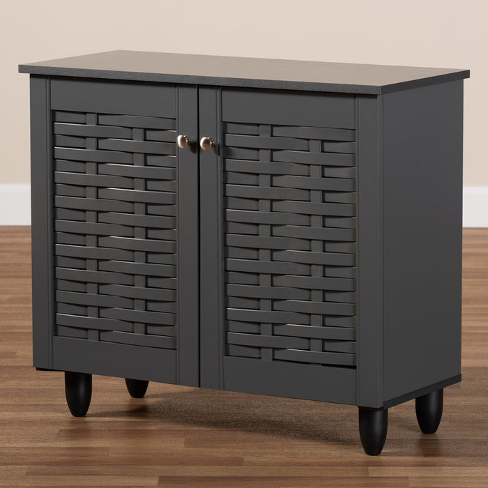 Winda Contemporary (2-Door) Wood Shoe Cabinet