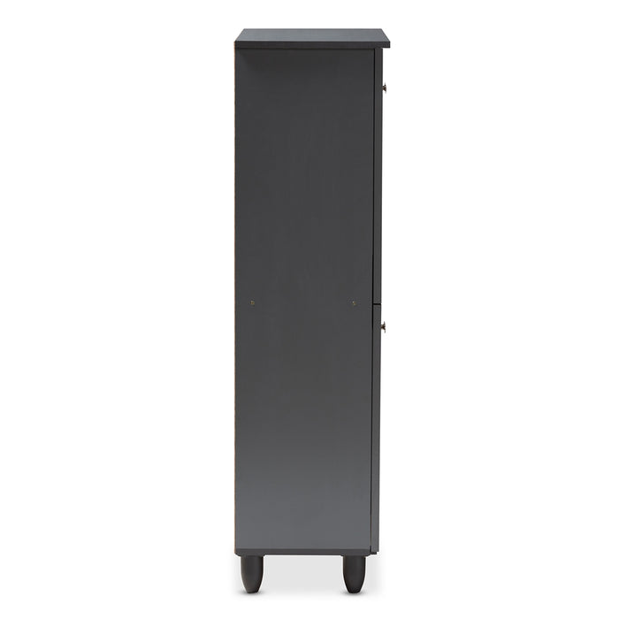 Fernanda Contemporary (4-Door) Wood Shoe Cabinet