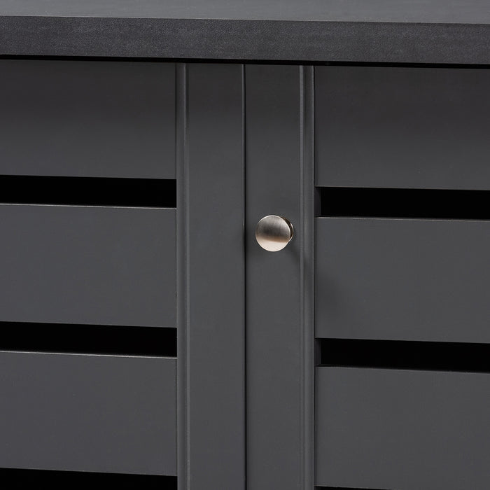 Adalwin Contemporary (3-Door) Wood Shoe Cabinet