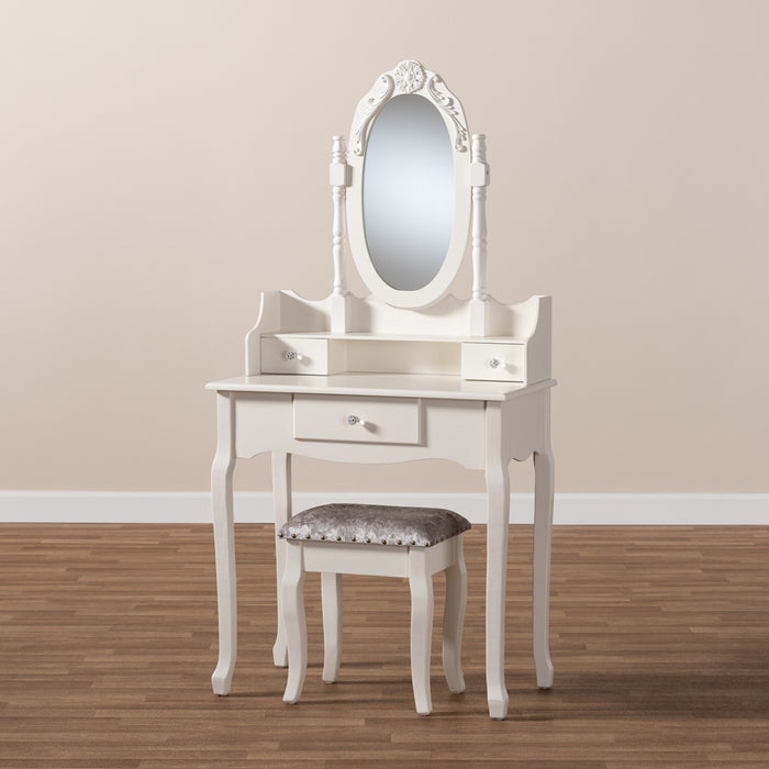 Veronique French Provincial (2-Piece) Wood Bedroom Vanity Set