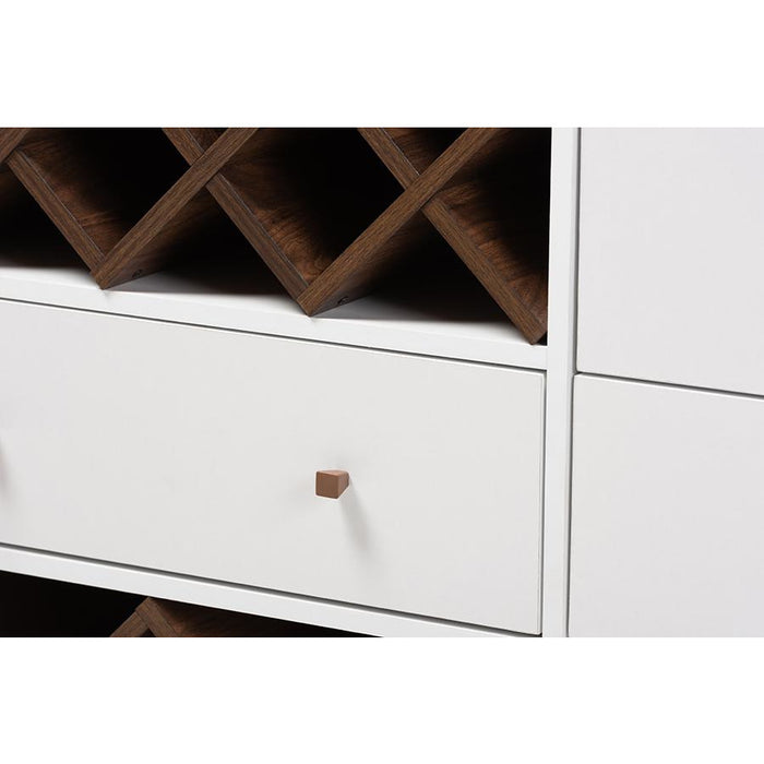 Savino Mid-Century (4-Drawer) Wood Wine Cabinet