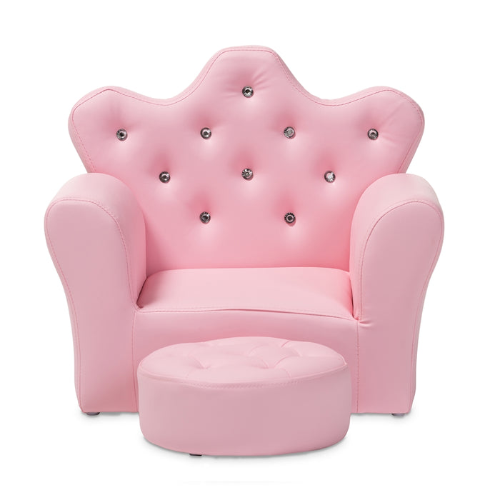 Ava Contemporary Leather Kids Armchair
