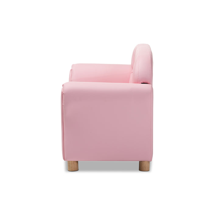 Gemma Modern and Contemporary (2-Seater) Kids Wood Loveseat