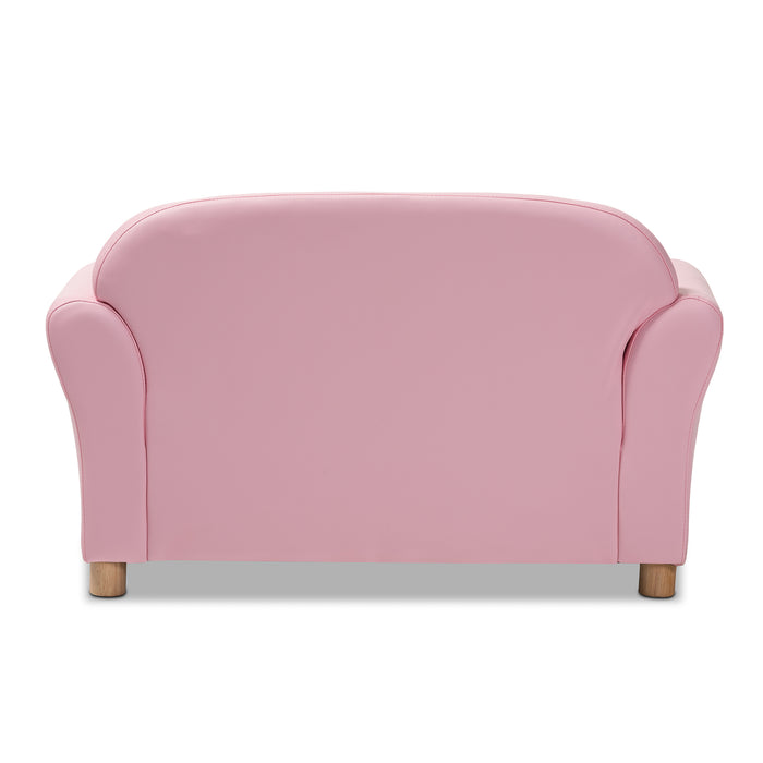 Gemma Modern and Contemporary (2-Seater) Kids Wood Loveseat