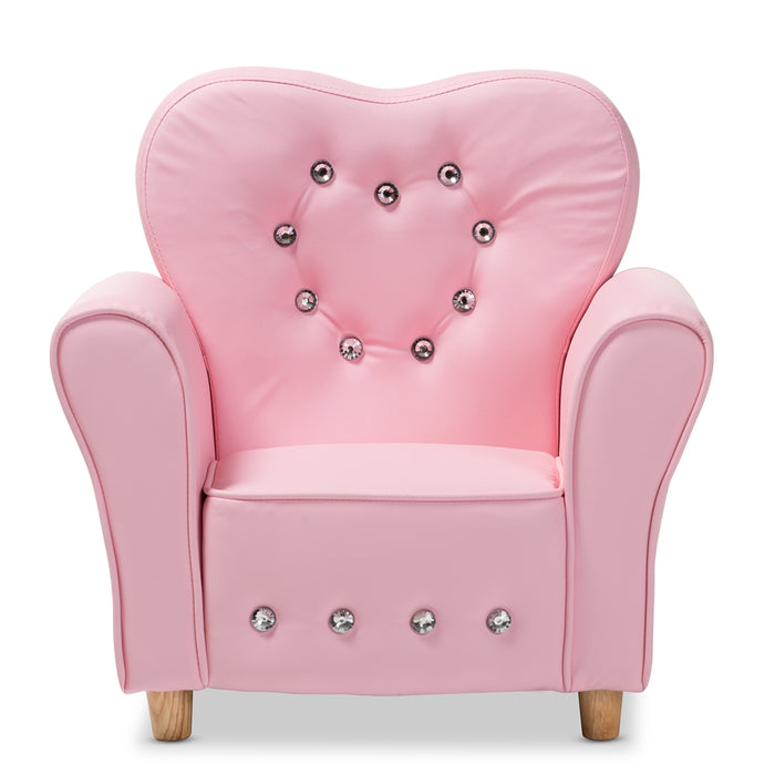 Mabel Contemporary Leather Kids Armchair