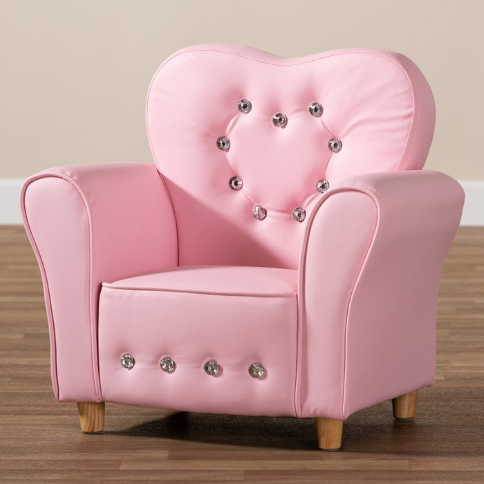 Mabel Contemporary Leather Kids Armchair