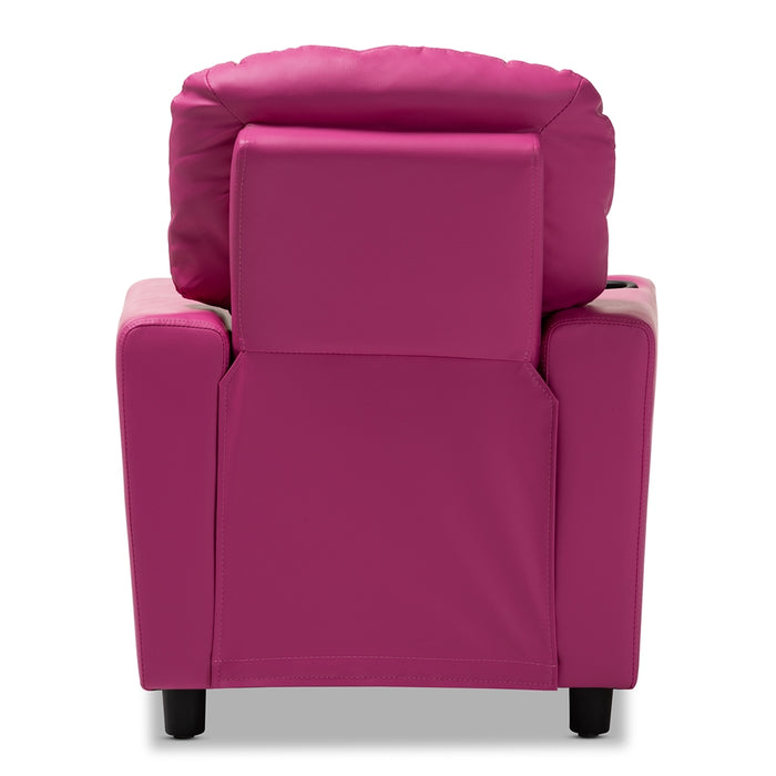 Evonka Contemporary Leather Kids Recliner Chair
