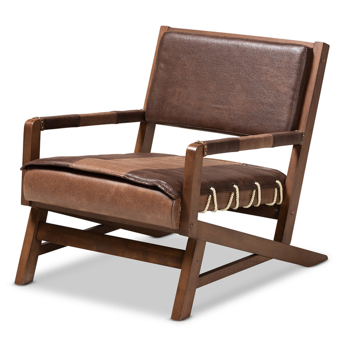 Rovelyn Rustic Leather Lounge Chair