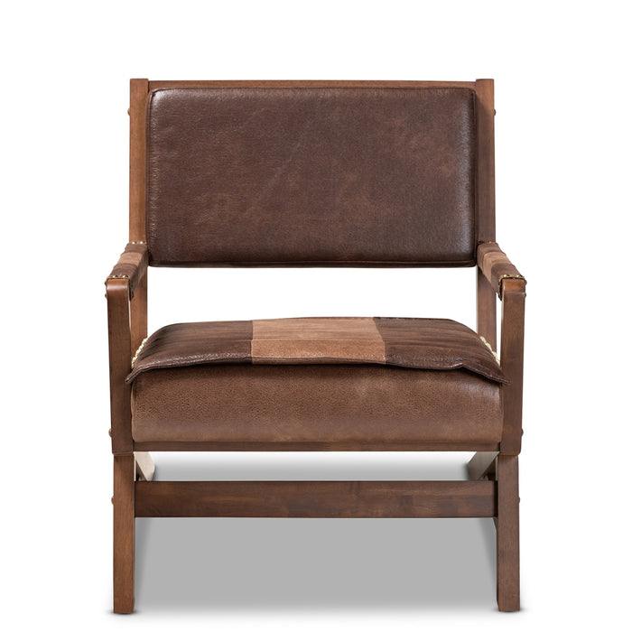 Rovelyn Rustic Leather Lounge Chair