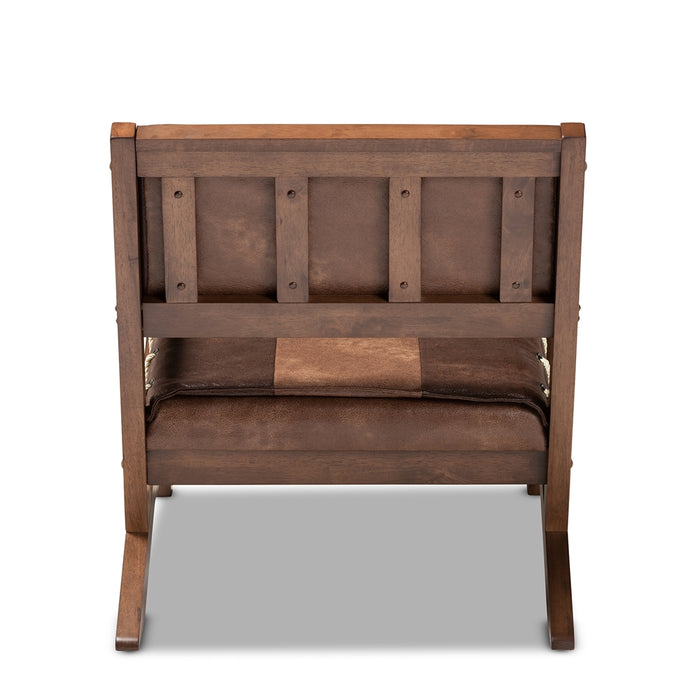 Rovelyn Rustic Leather Lounge Chair