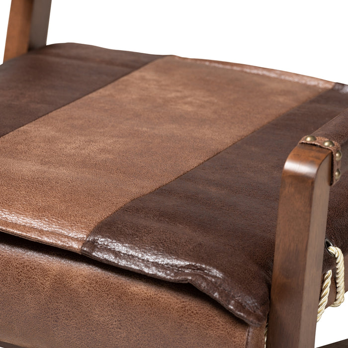 Rovelyn Rustic Leather Lounge Chair
