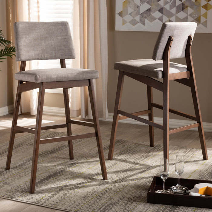 Colton Mid-Century (Set of 2) Wood Bar Stools