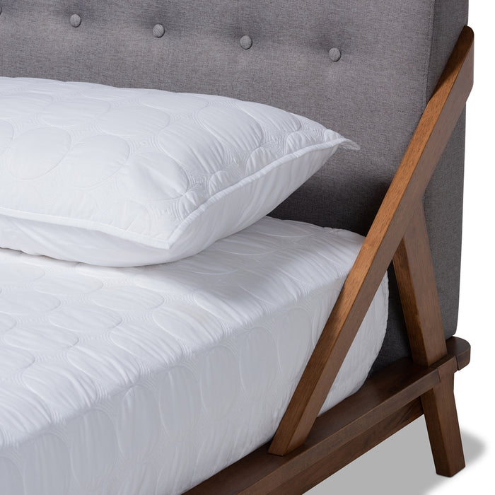 Sante Mid-Century Wood Platform Bed