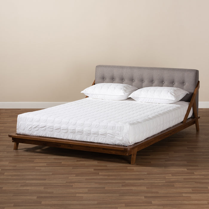 Sante Mid-Century Wood Platform Bed