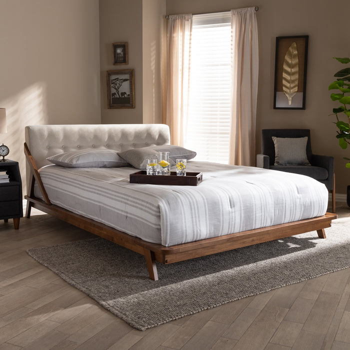 Sante Mid-Century Wood Platform Bed