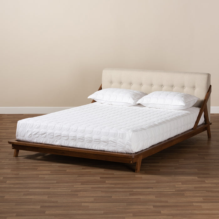 Sante Mid-Century Wood Platform Bed