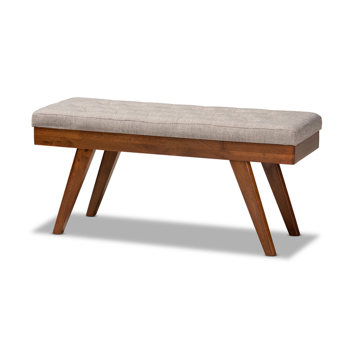 Alona Mid-Century Wood Dining Bench
