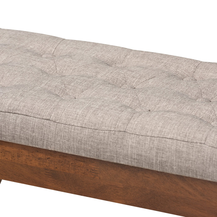 Alona Mid-Century Wood Dining Bench