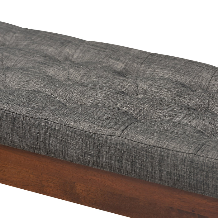 Alona Mid-Century Wood Dining Bench
