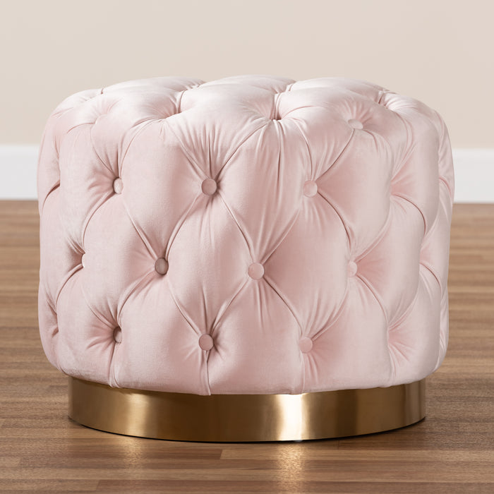 Valeria Glamour Tufted Ottoman