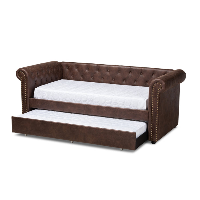 Mabelle Contemporary Leather Daybed