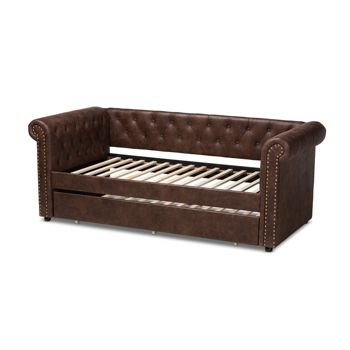Mabelle Contemporary Leather Daybed