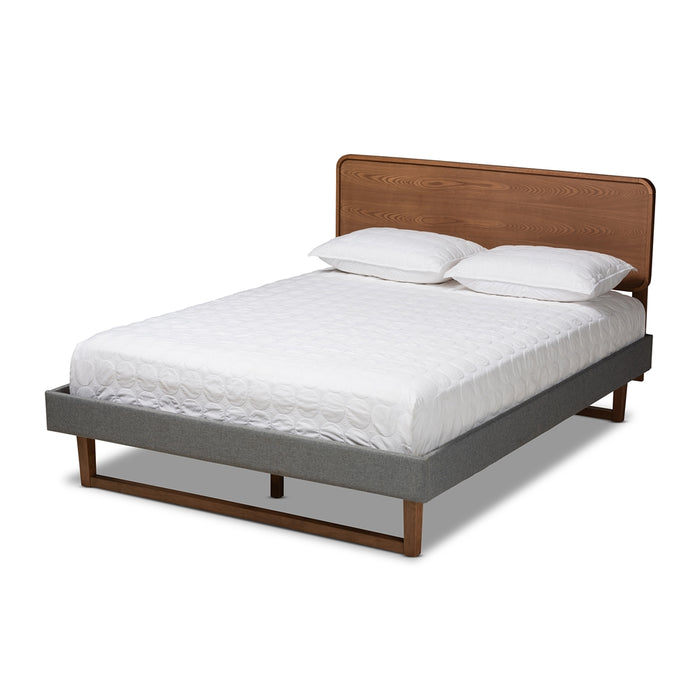 Ayla Mid-Century Wood Platform Bed