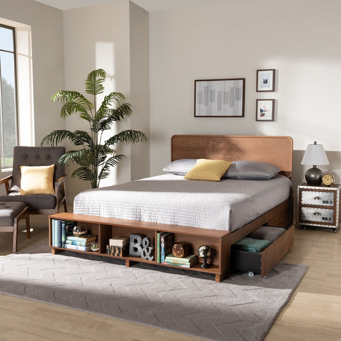 Vita Modern Wood Platform Storage Bed