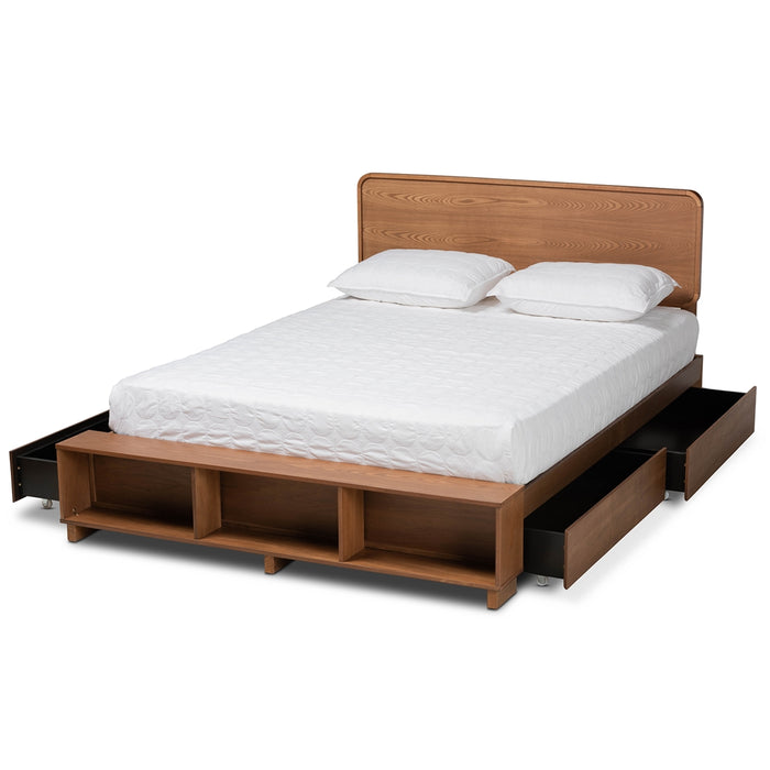 Vita Modern Wood Platform Storage Bed