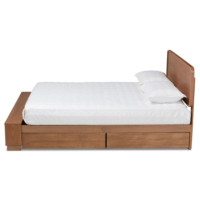 Vita Modern Wood Platform Storage Bed