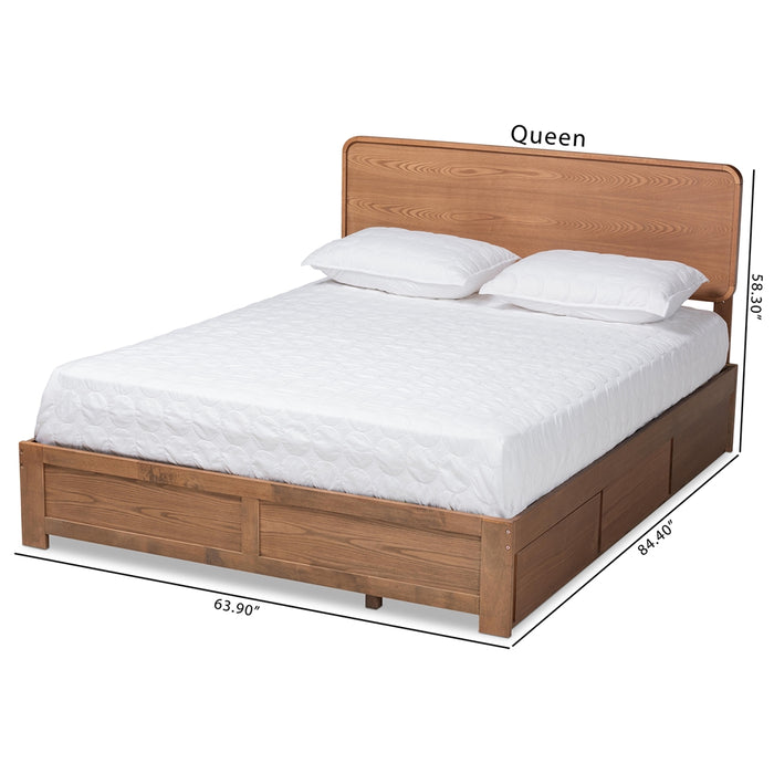 Eleni Modern Wood Platform Storage Bed