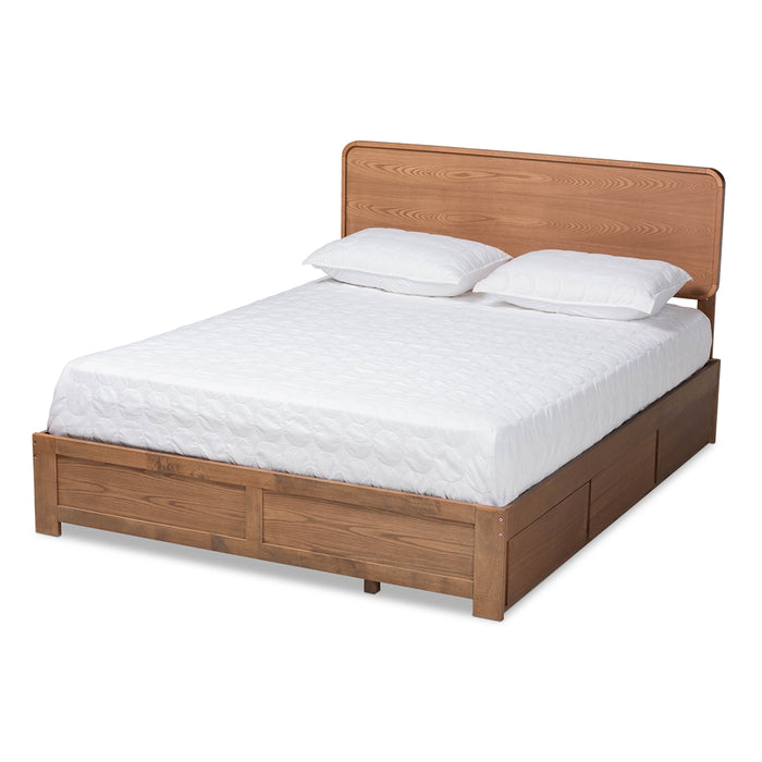 Eleni Modern Wood Platform Storage Bed