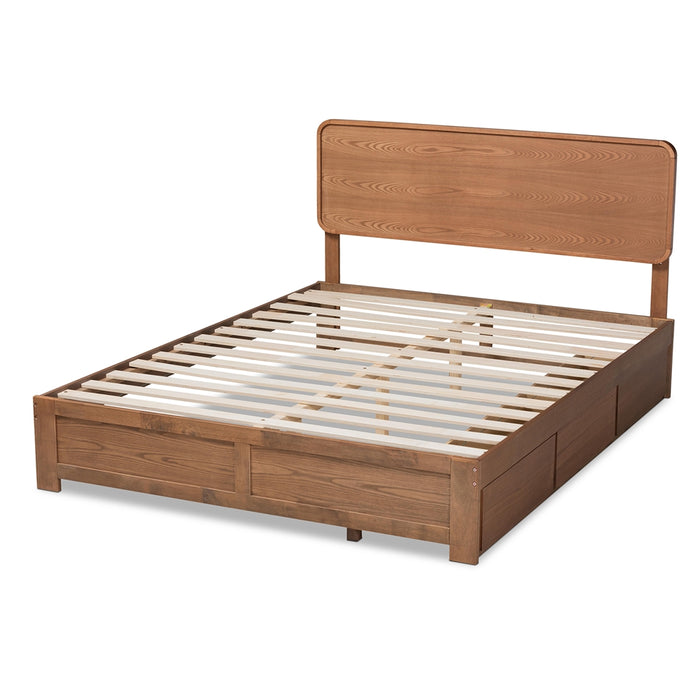 Eleni Modern Wood Platform Storage Bed